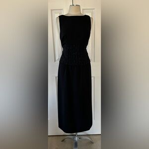 Pride & Joy Black Beaded Waist Sleeveless Maxi Dress Petite 14P